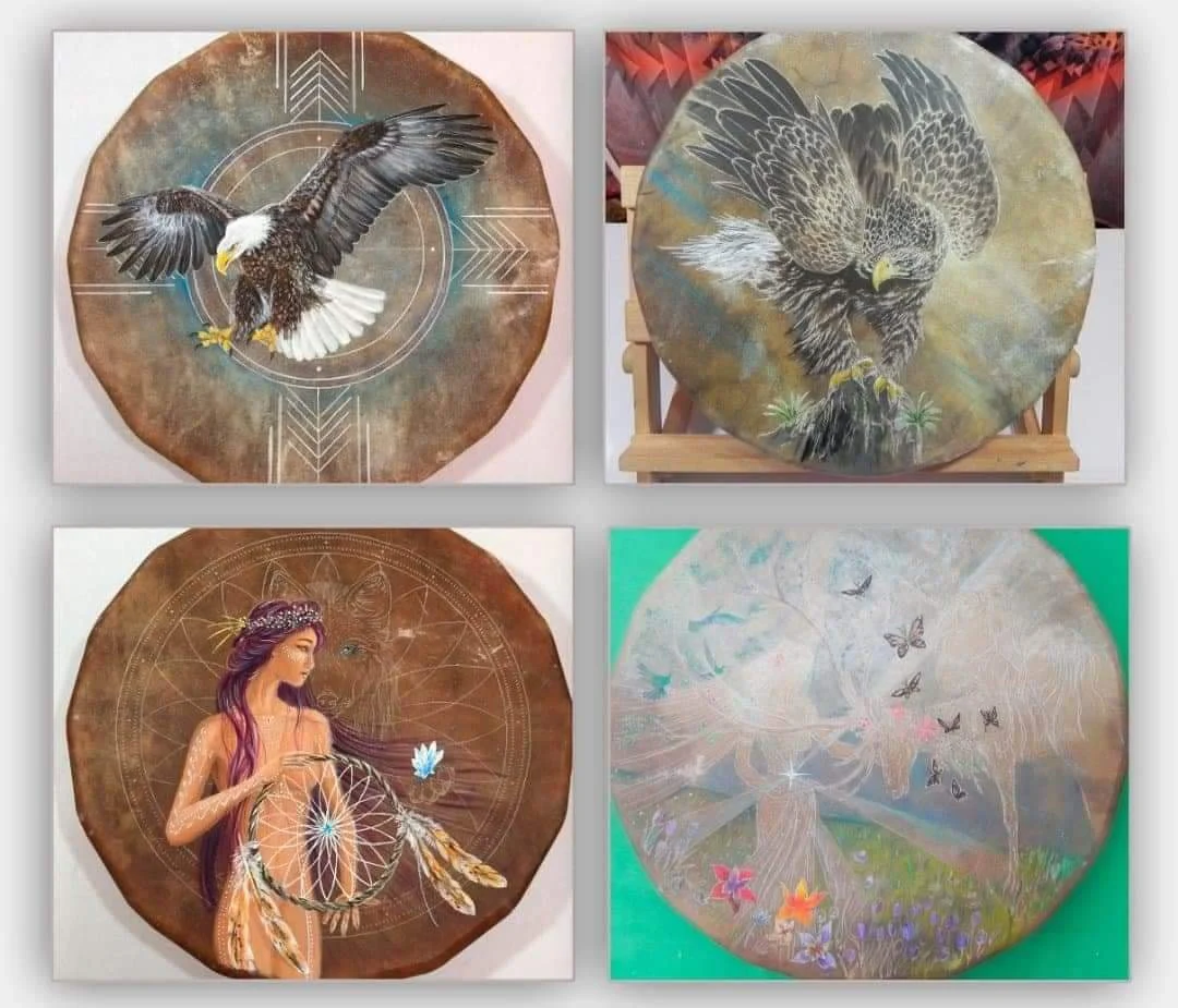 Custom Made ~ Painted Shamanic Hand Drum - Image 7