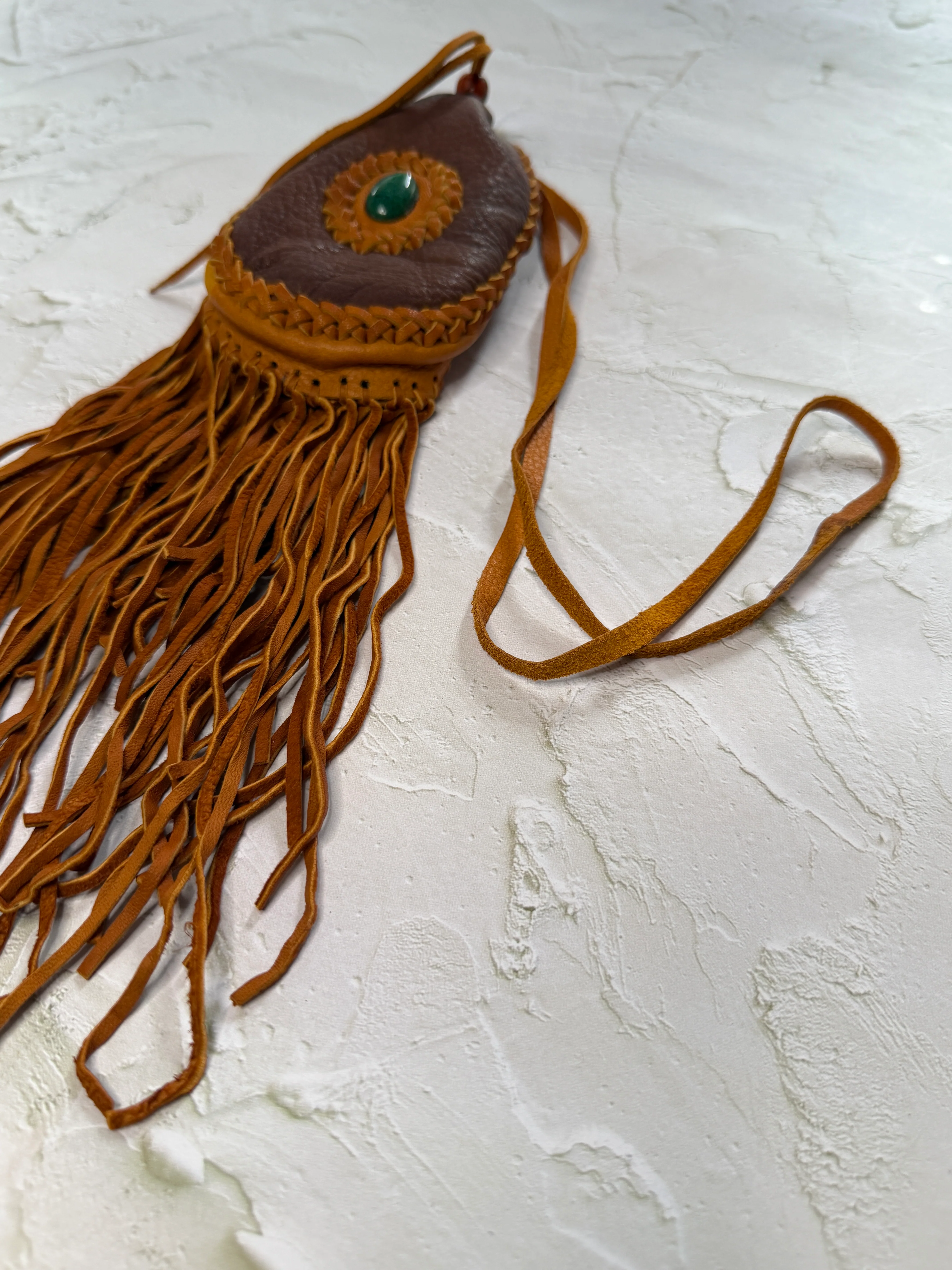 Handwoven Leather Medicine Bag - Image 10