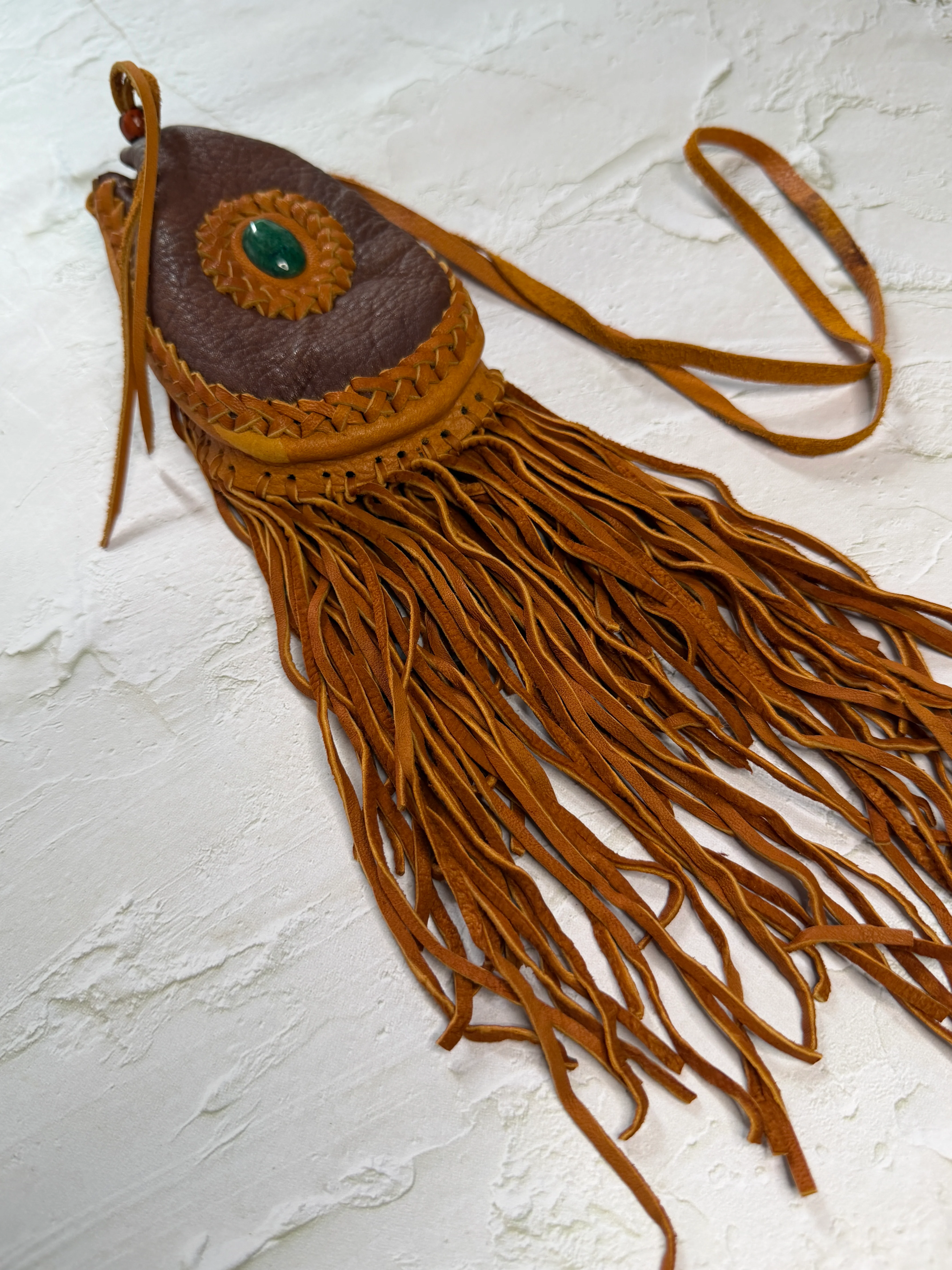 Handwoven Leather Medicine Bag - Image 11