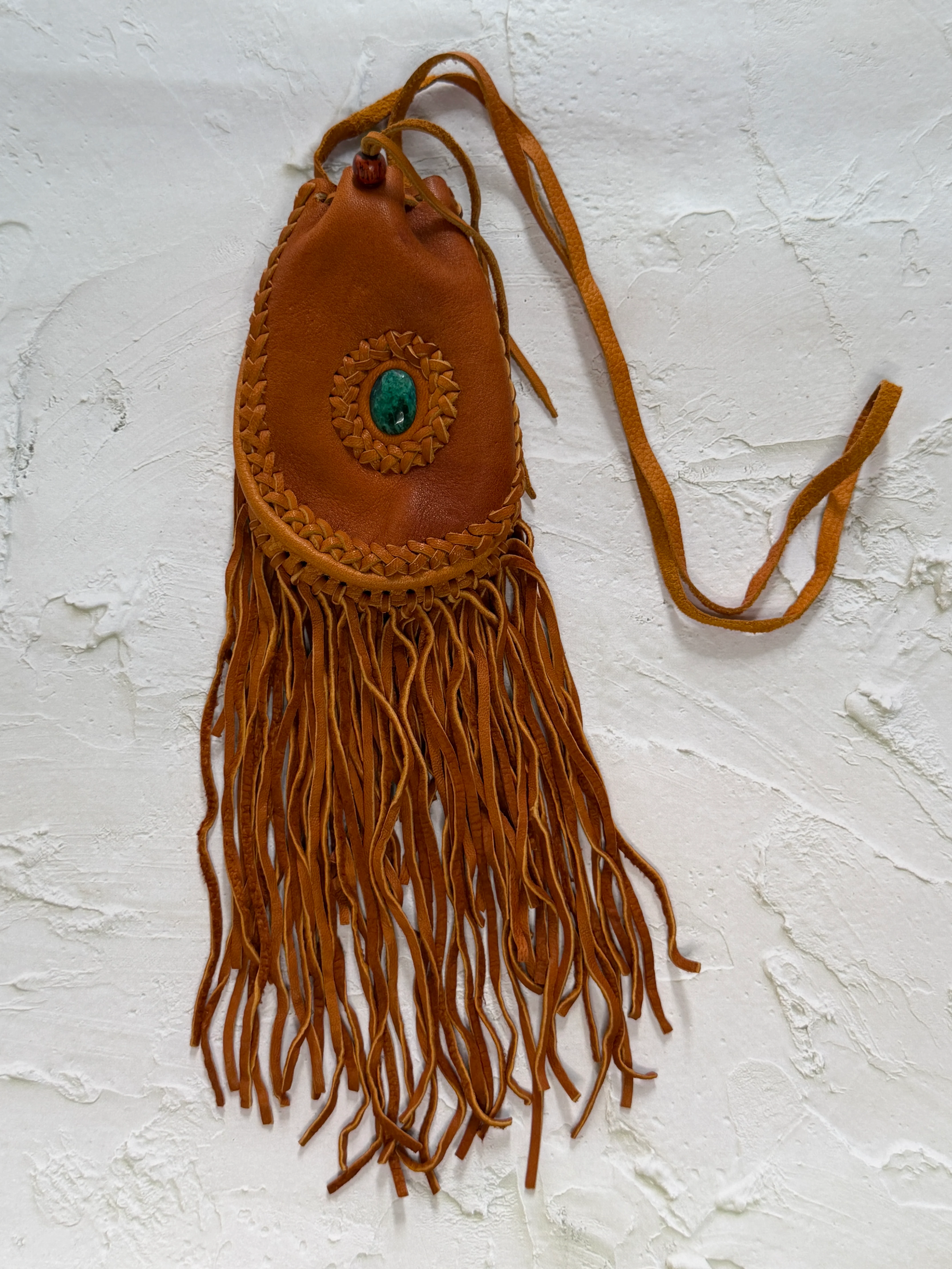 Handwoven Leather Medicine Bag - Image 12
