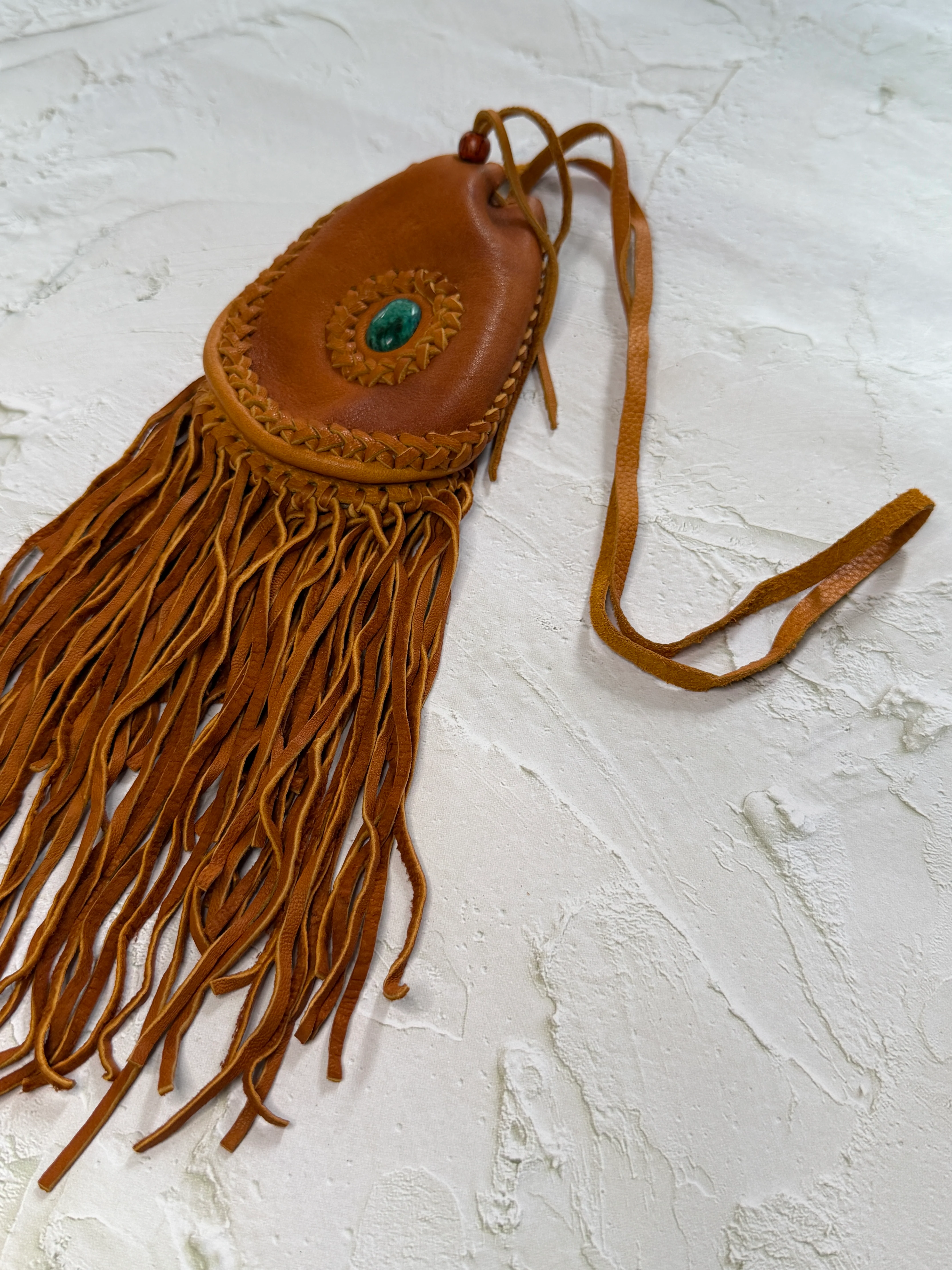 Handwoven Leather Medicine Bag - Image 13