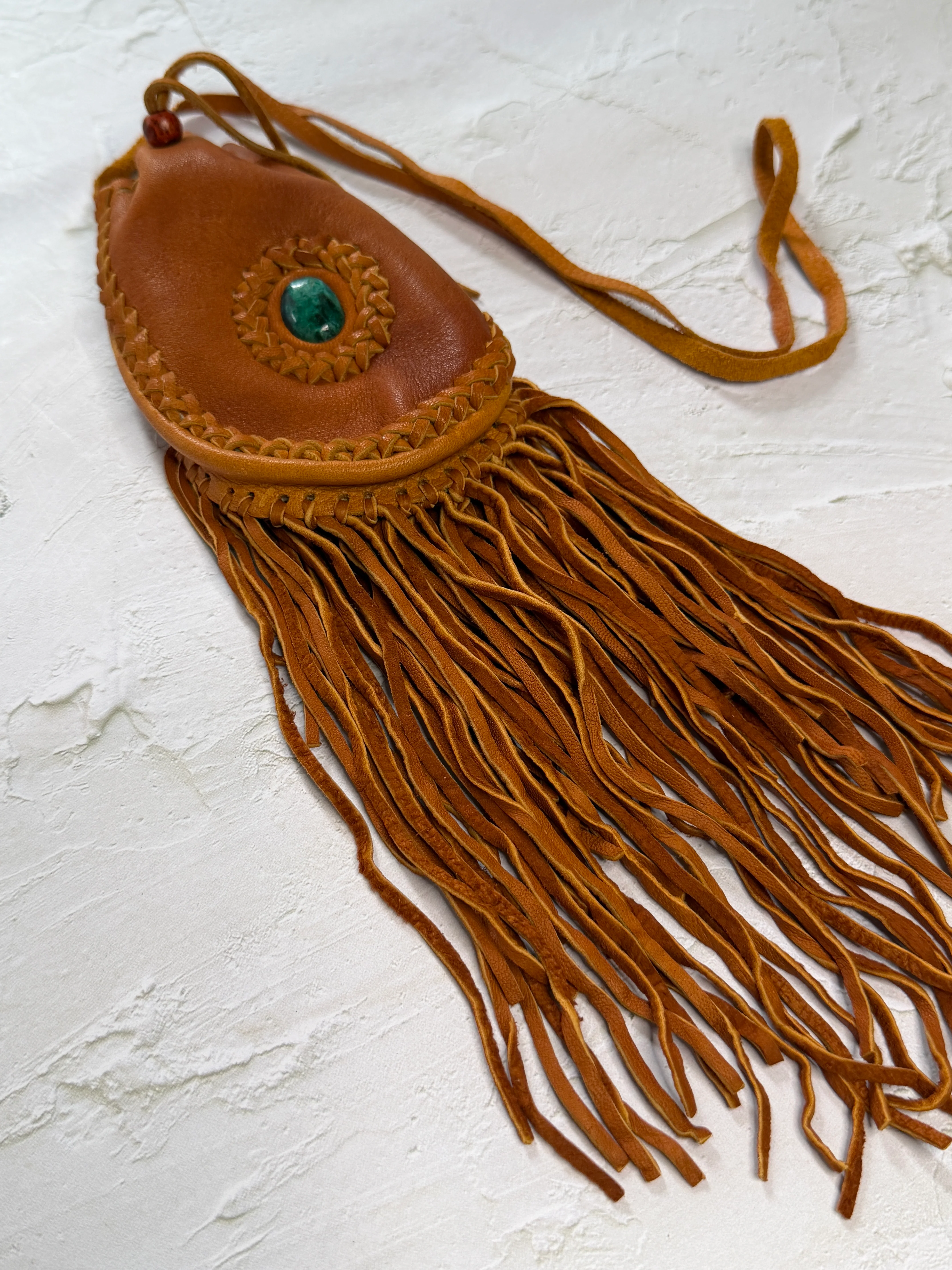 Handwoven Leather Medicine Bag - Image 14