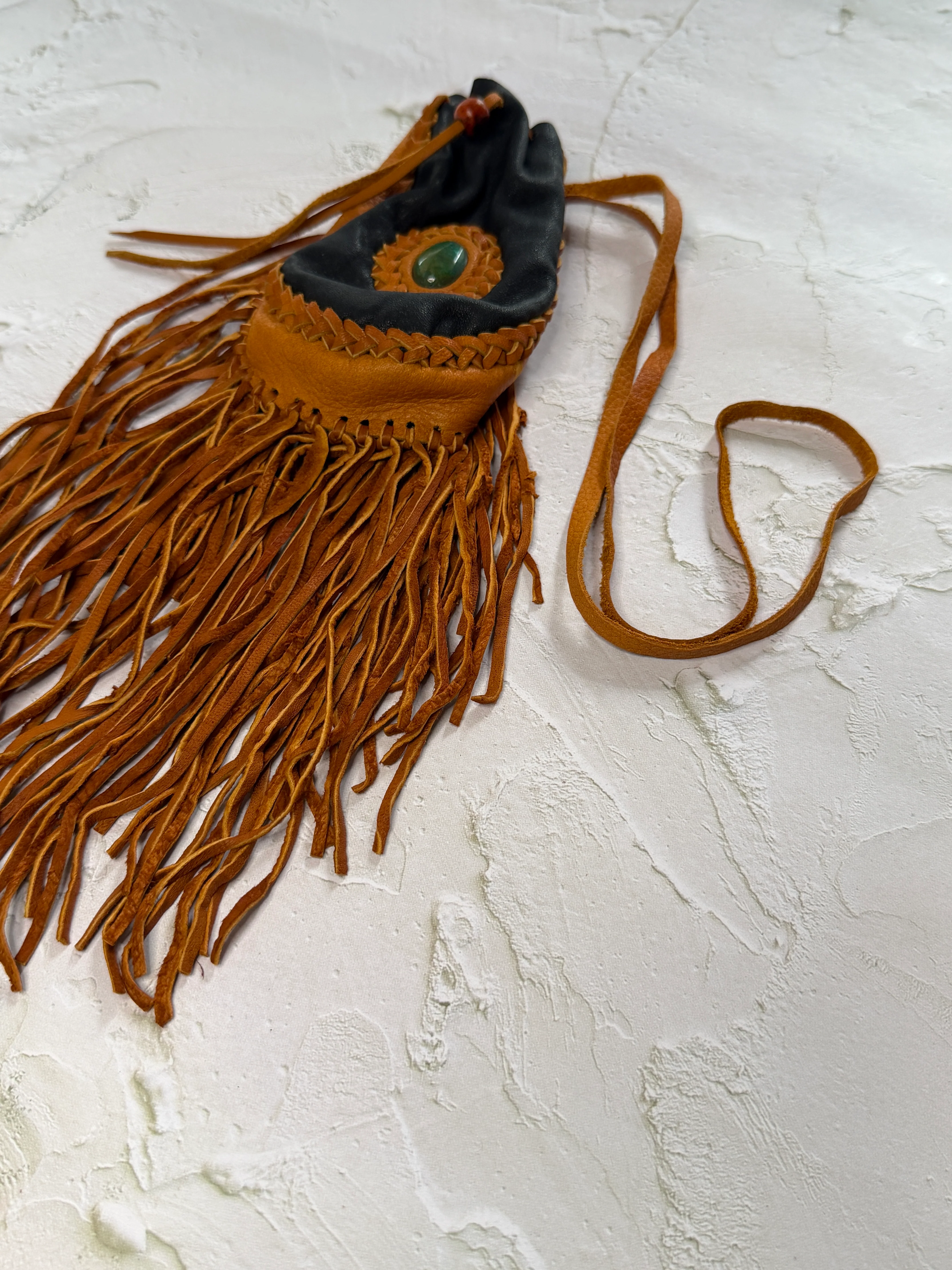 Handwoven Leather Medicine Bag - Image 16
