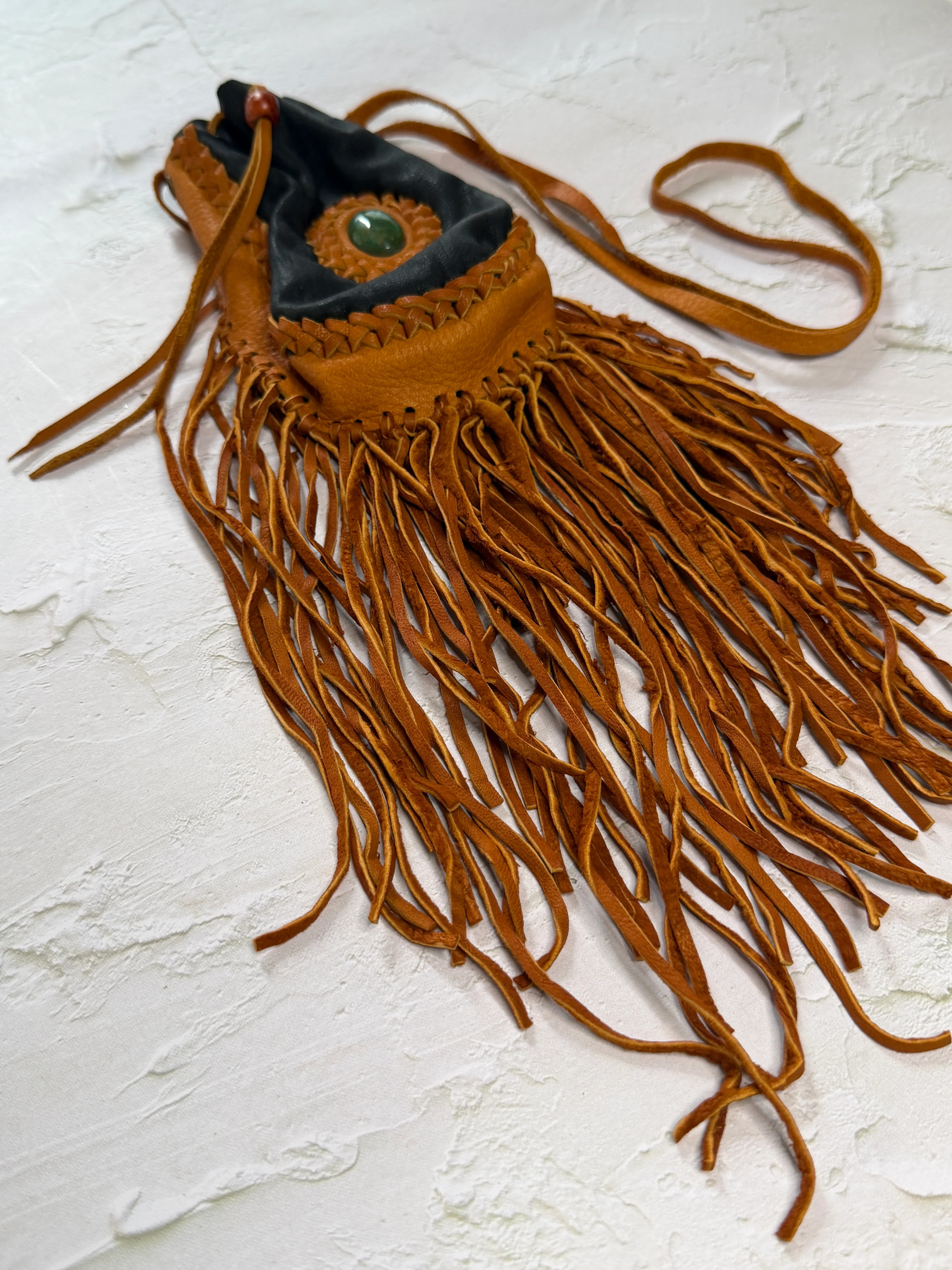Handwoven Leather Medicine Bag - Image 17