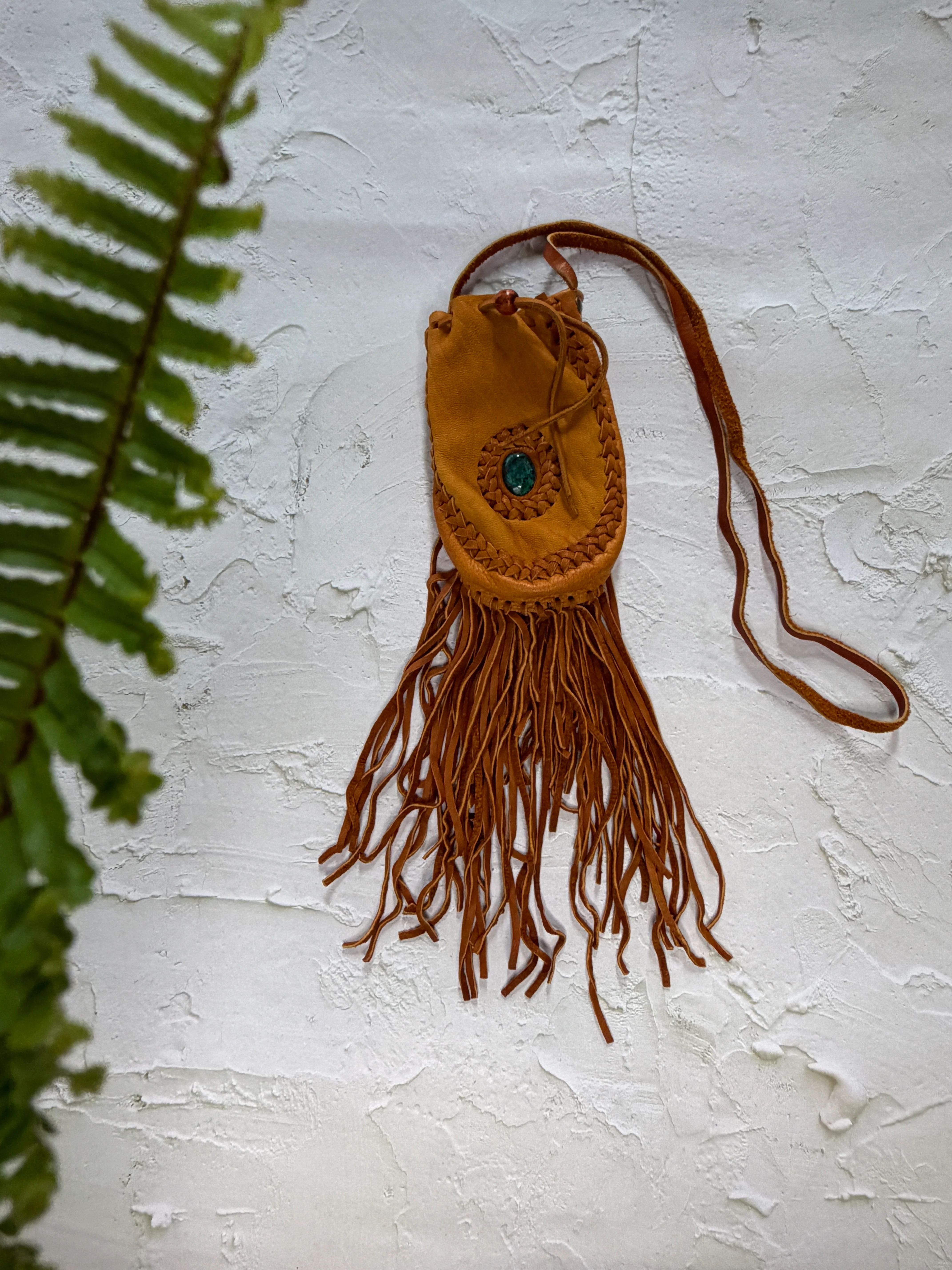 Handwoven Leather Medicine Bag - Image 5