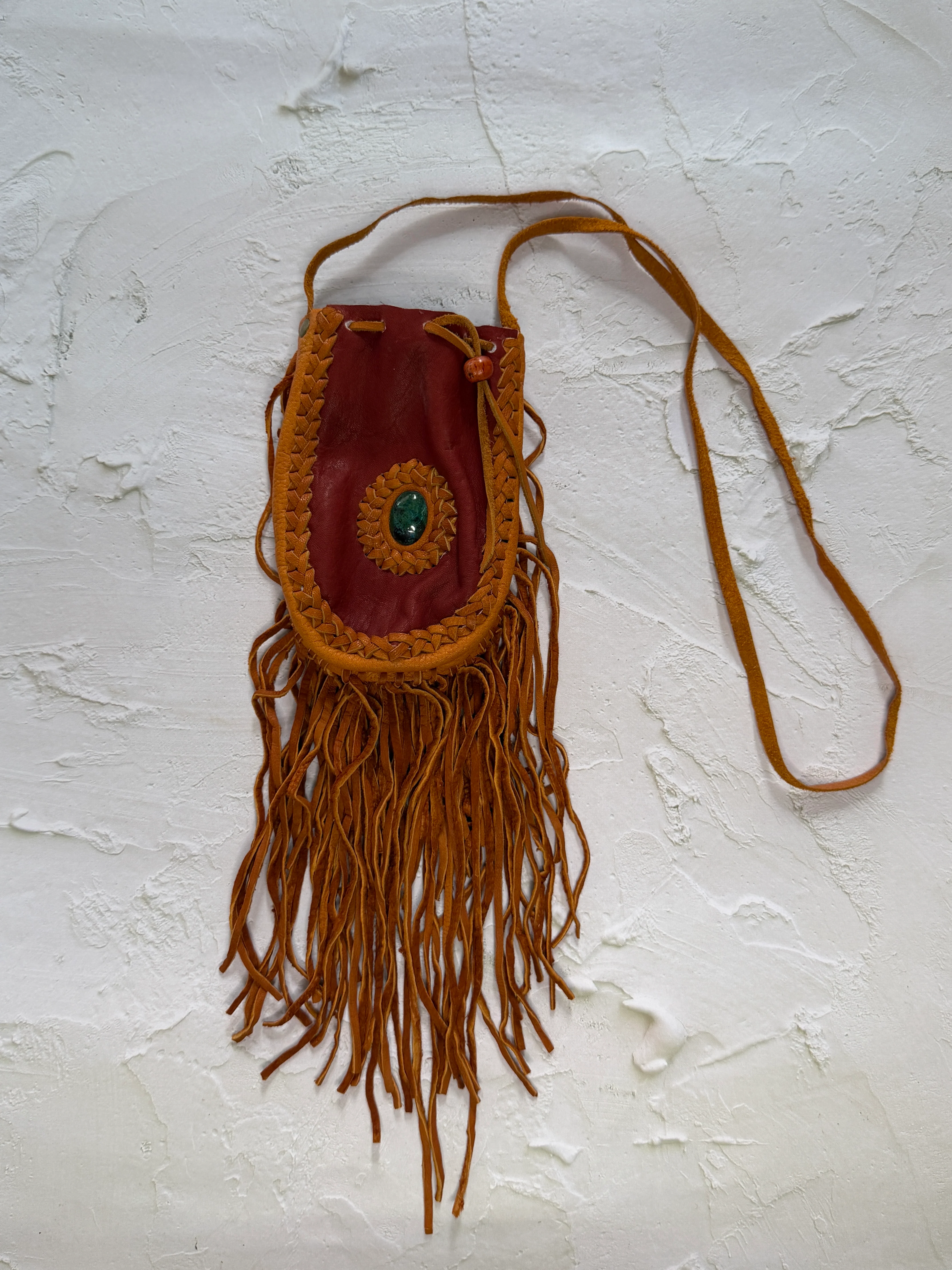 Handwoven Leather Medicine Bag - Image 6