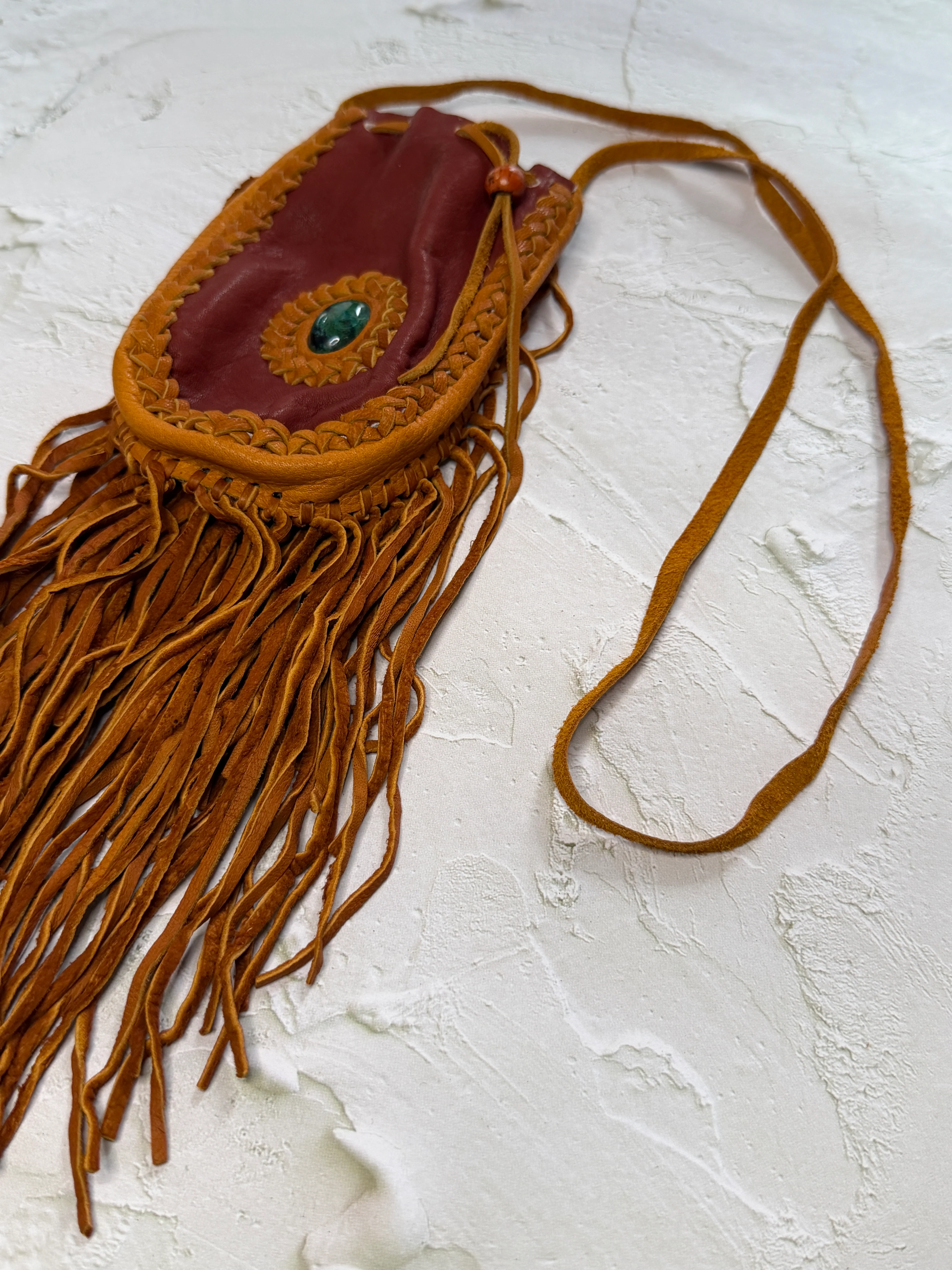 Handwoven Leather Medicine Bag - Image 7