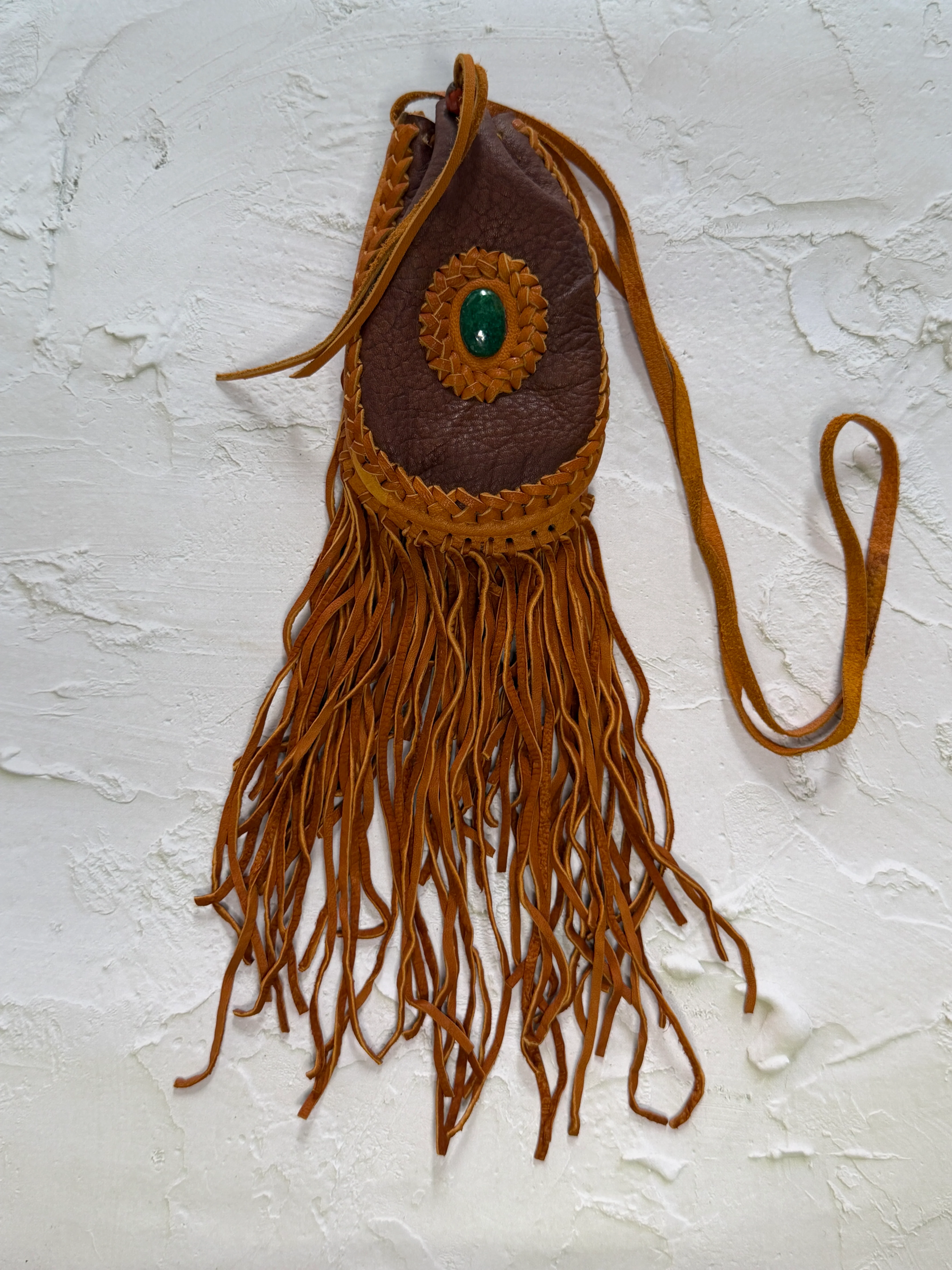 Handwoven Leather Medicine Bag - Image 9
