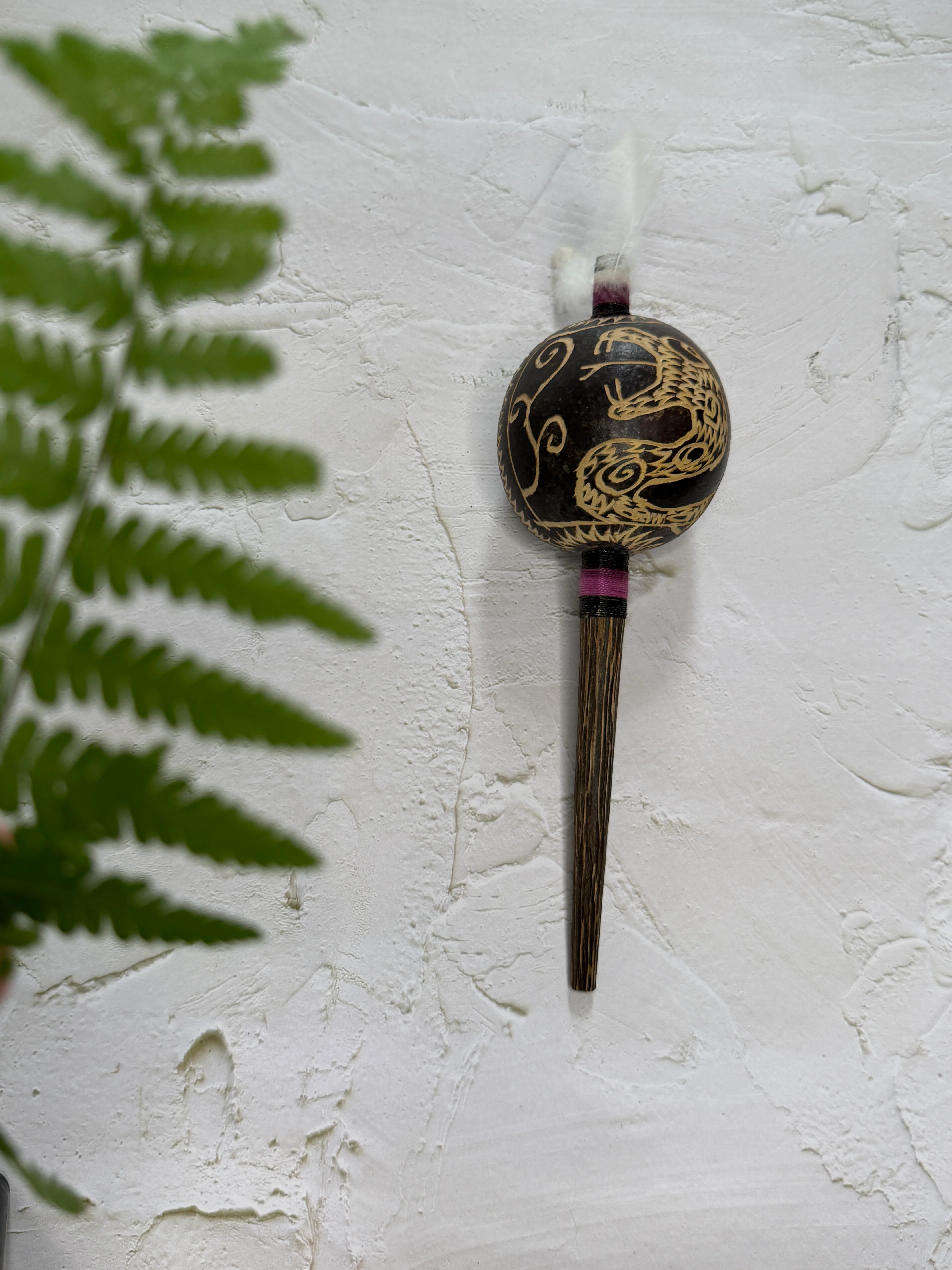 Shipibo Rattle ~ Serpent & Jaguar