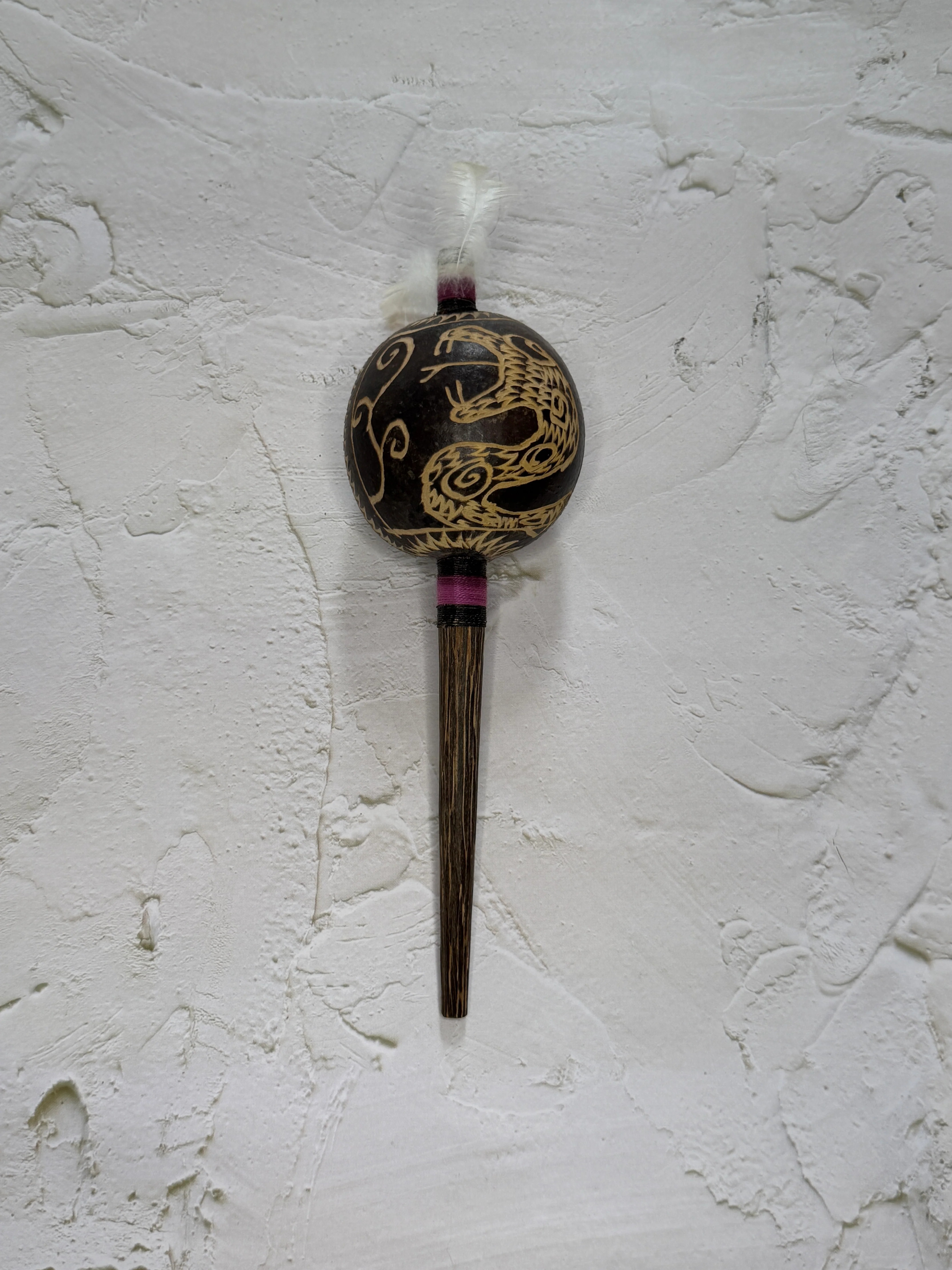 Shipibo Rattle ~ Serpent & Jaguar - Image 3