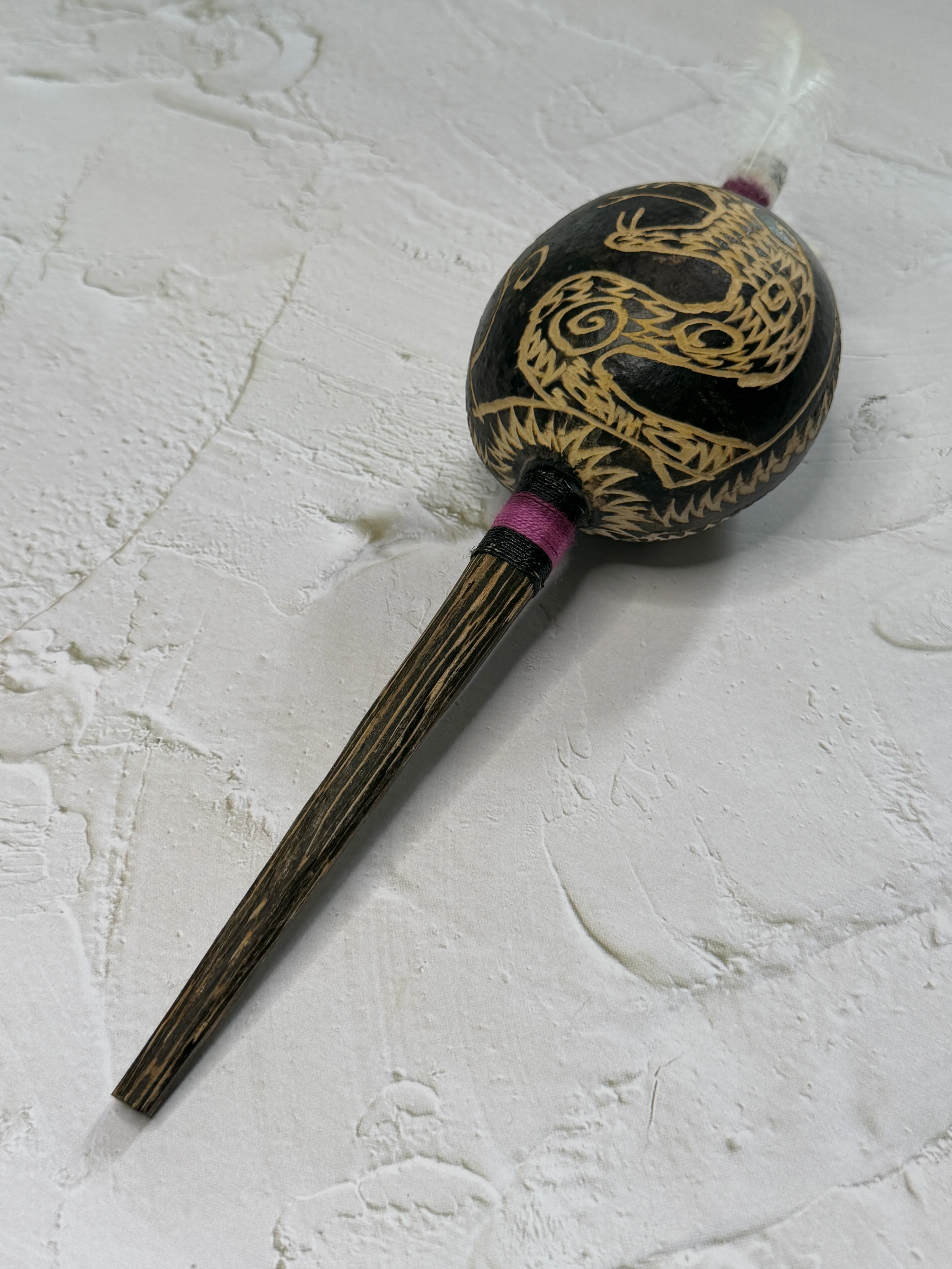 Shipibo Rattle ~ Serpent & Jaguar - Image 4