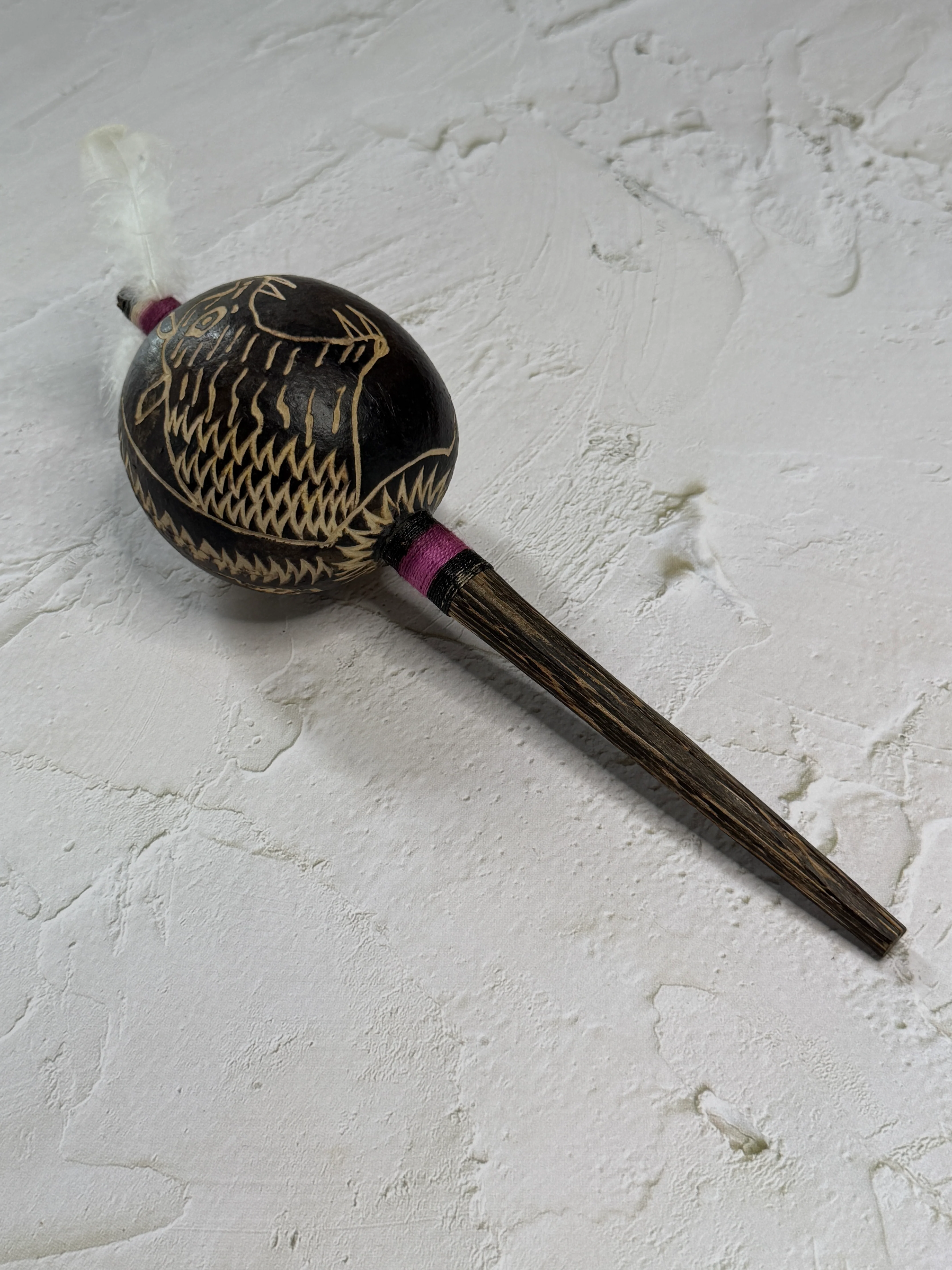 Shipibo Rattle ~ Serpent & Jaguar - Image 5