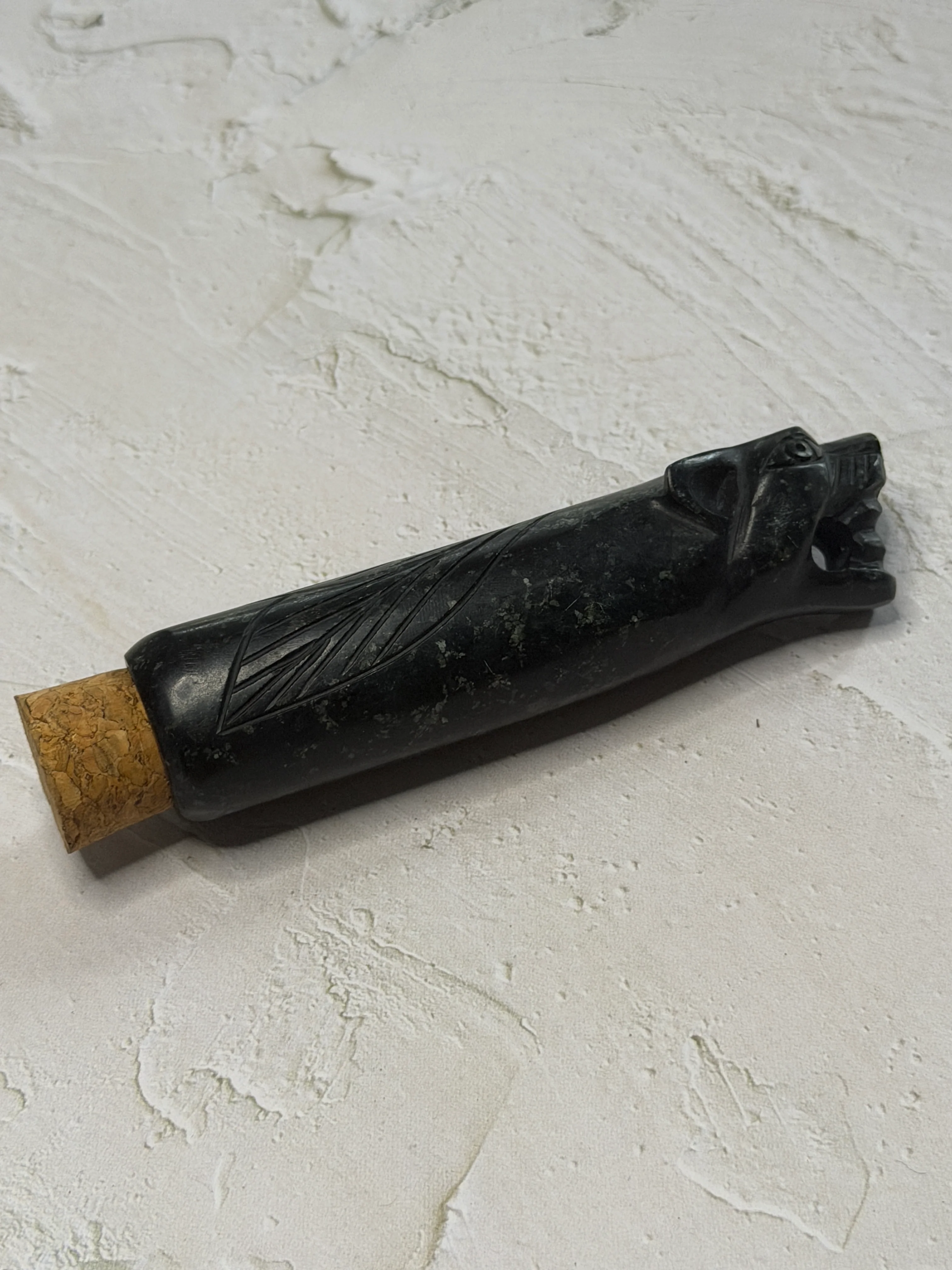 Serpentine Stone Hapé Carrier - Image 2